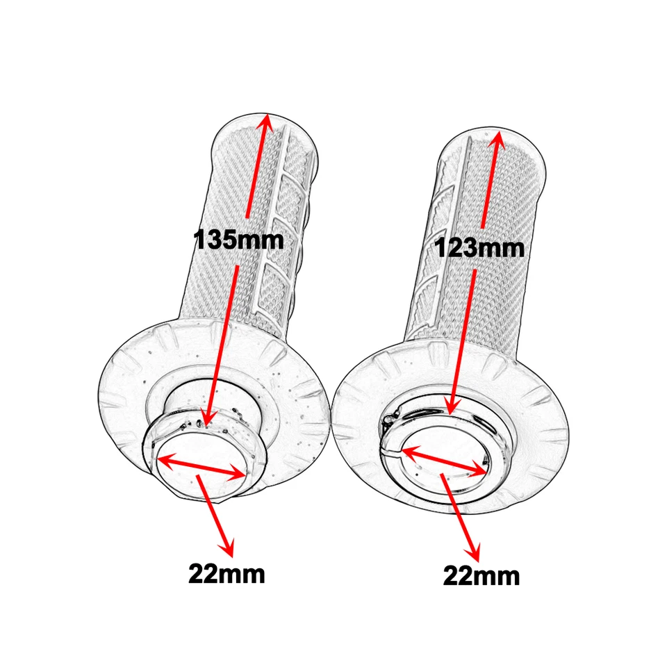 7/8" 22mm Lock-On Hand Grip Handle cover For KTM Kwasaki SUZUKI YAMAHA HONDA Foto 4 de 4