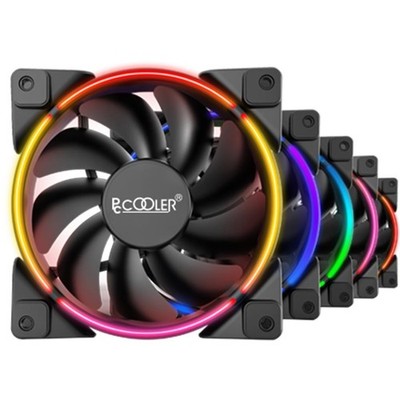 Pccooler 5in1 120mm Gehäuselüfter in FRGB - Ventilator - 12 cm - 1000 RPM - 2000