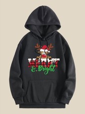 Womens Inspirational Bible Verse Floral Letter Print Green Hoodie