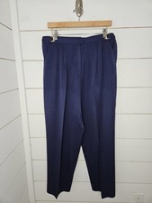 Vintage 90s Counterparts Size 14 navy blue pleated dress pants