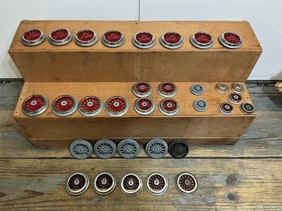 33 VARIOUS SIZED STANDARD GAUGE WHEELS ..MOSTLY NEW