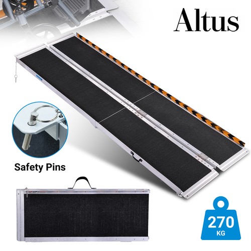 Multi Size Portable Wheelchair Ramp Aluminum Folding Handicap Ramp Non-Slip - Picture 40 of 48