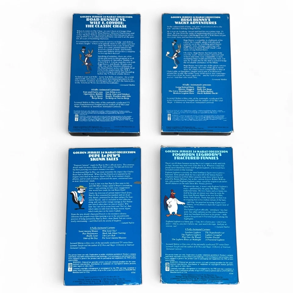 Lot of 4: Golden Jubilee VHS 24 Karat Collection 1985-1986 Warner Home Video Foto 2 de 4