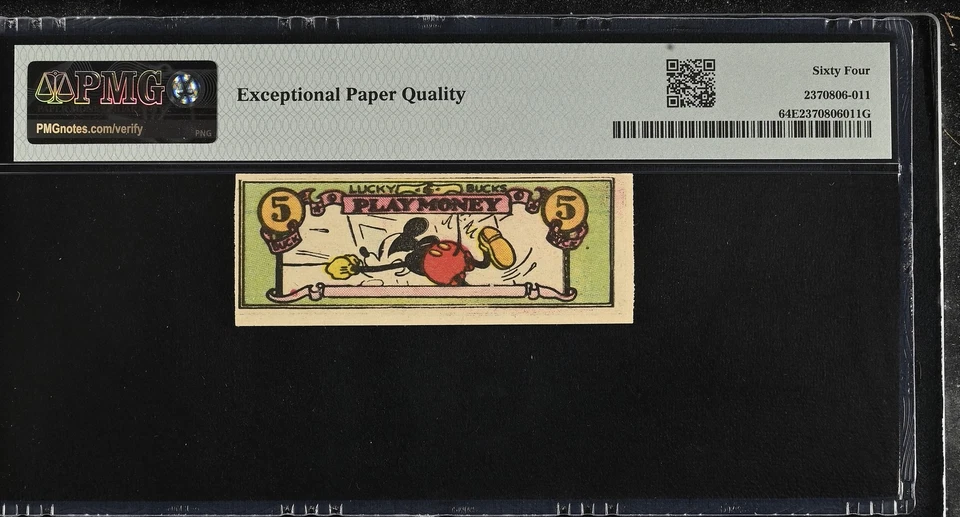 Lucky Bucks Version Release: 1937 "Old King Cole" - PMG 64 Choice Unc. EPQ - Image 2 of 2