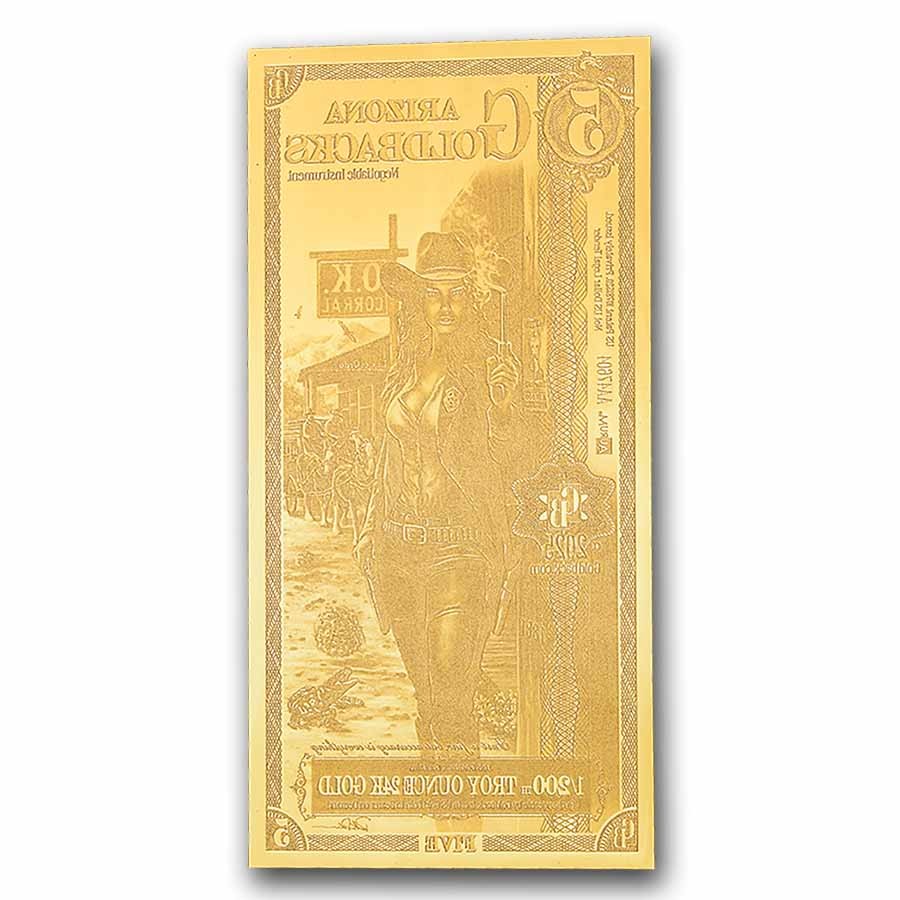 5 Arizona Goldback - Aurum Gold Foil Note (24k), $44.60