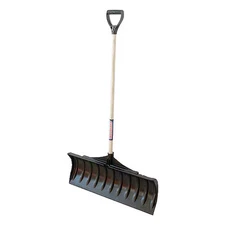 Snow Shovel, 30 In W X Plastic Blade, 43 1/4 In L Wood Handle, 46Mp80
