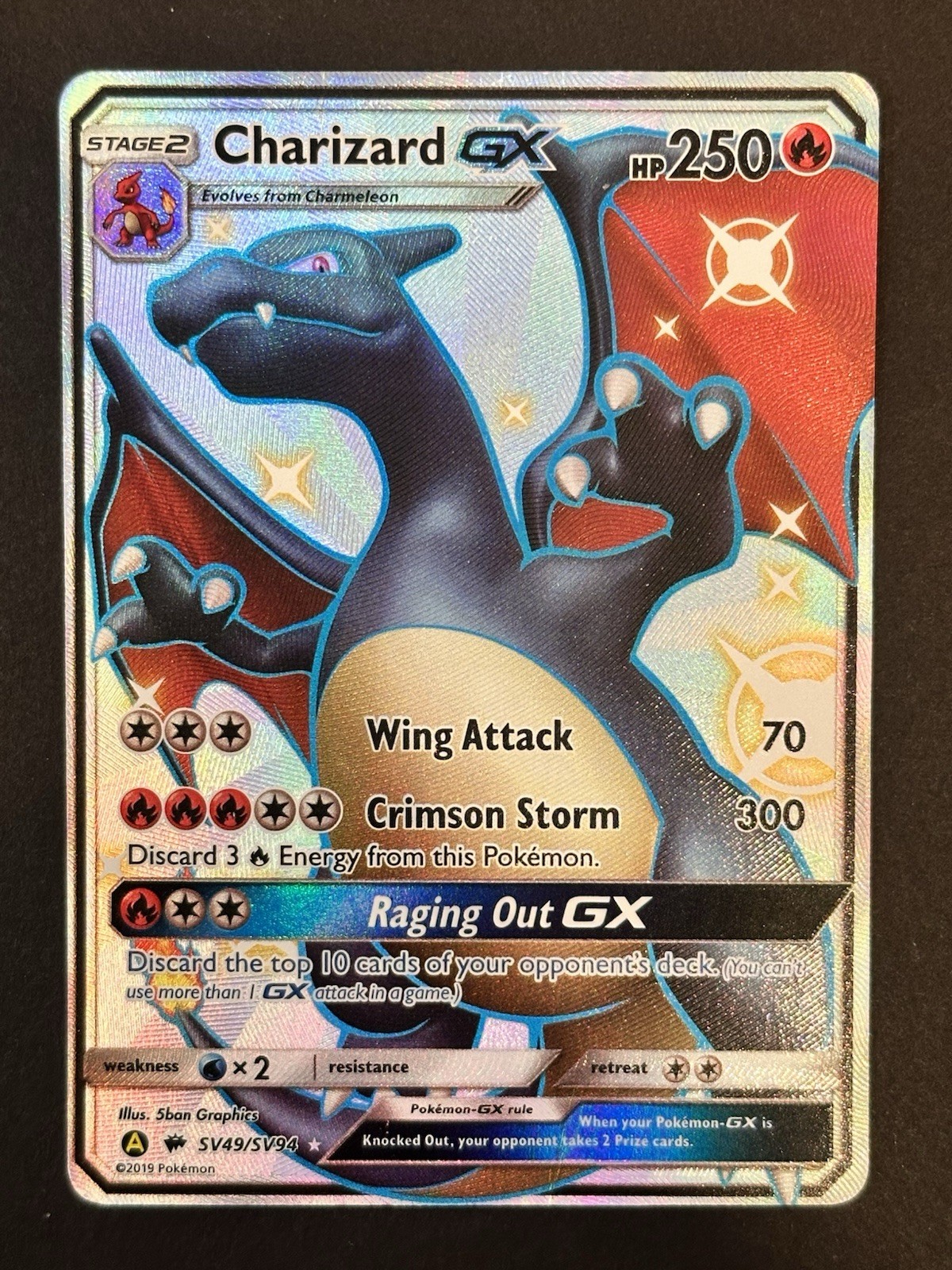 Charizard Hidden Fates SV49/SV94 Pokemon 2019