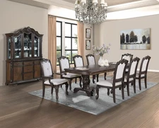 NEW Formal Dining Traditional Coffee Brown 72"-108" Extendable Table & Chairs
