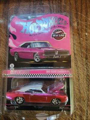 Hot Wheels RLC 1969 Dodge Charger R/T Pink Red Line Club Exclusive