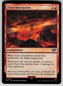 Fiery Inscription - The Lord of the Rings: Tales of Middle-earth (LTR) #126 Uncommon
