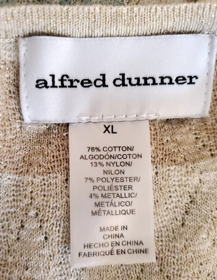 Suéter Top ALFRED DUNNER Mujer Ligero Borde de Cuentas Tejido 1X Foto 3 de 4