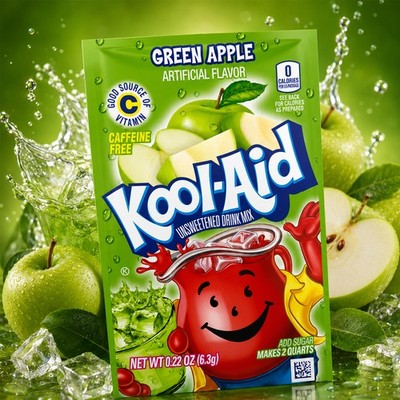 Kool-Aid Unsweetenend Drink Mix Green Apple 6,3g | USA Amerika Import