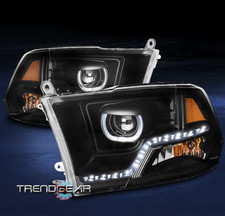 For 09-18 Dodge Ram 150010 2500 3500 Halo Led Black Projector Headlights Lamp For 09-18 Dodge Ram 150010 2500 3500 Halo Led Black Projector Headlights Lamp