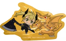 Seal/Sticker Kikoru Shinomiya & King Ghidorah Chibi Character Die-cut Sticker