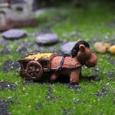  2Pcs Small Donkey Ornament Garden Garden Animal Decor Small Animal Figurine