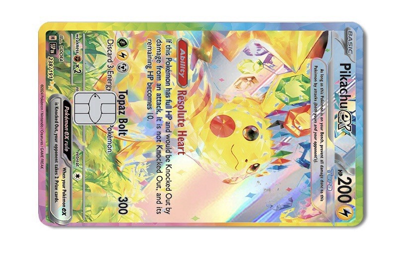 pokemon credit card Custom Pokemon CreditCard Debit Card Skin Vinyl Sticker (Small Chip)