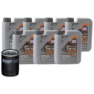 7L Liqui Moly Top Tec 4200 5W-30 Hengst Engine Oil Change Kit for S-Type XK8 XKR