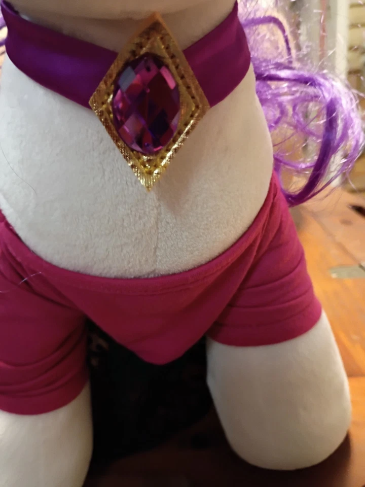 Juguete de peluche My Little Pony 16" blanco unicornio Build a Bear Workshop 2014 rareza Foto 4 de 4