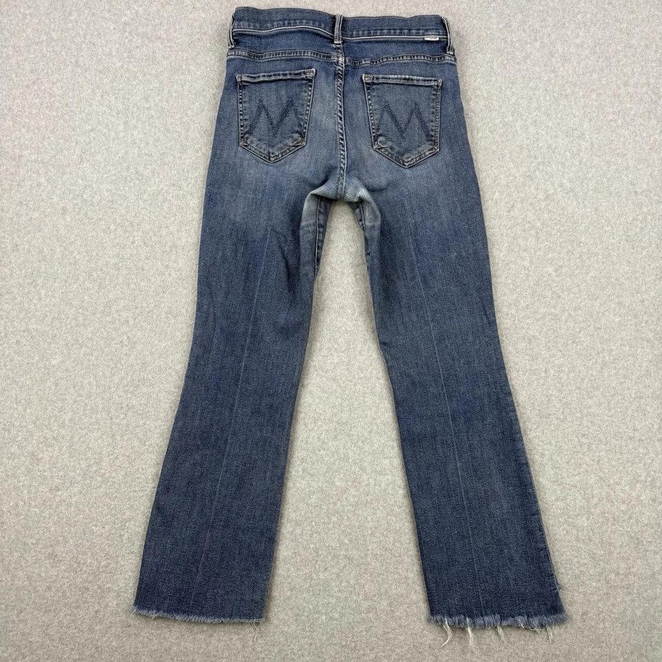 Mother Jeans Womens 28 Blue The Insider Crop Step Fray Bootcut Stretch Denim - Image 4 of 4