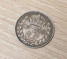 1899 Great Britain Threepence - Queen Victoria