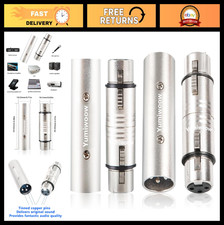 2-Pack XLR Gender Changer Adapter, Male to Male  Female to Female Couplers for