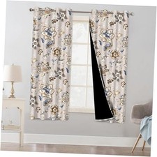 Floral Blackout Curtains for Bedroom and 52"W x 63"L Pack of 2 Peony Flower