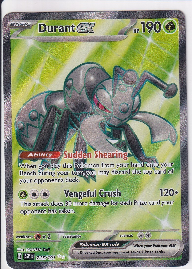 Durant EX 215/191 Pokemon TCG Surging Sparks Full Art Ultra Rare