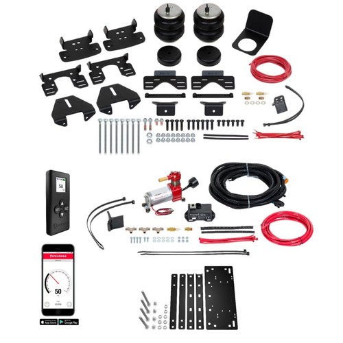 Firestone Air Springs & Compressor w/Single Path Fill & 18ft Tubing for ...
