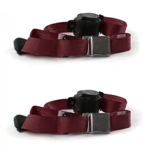  1968-70 Airplane 3pt BURG Retract Bucket Seat Belt Kit-2 Belts 
