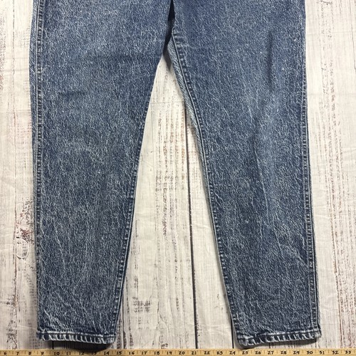 VINTAGE 1980'S LEE Jeans Women’s 20W/34M Acid Washed MADE IN USA 31X30 - Picture 2 of 20