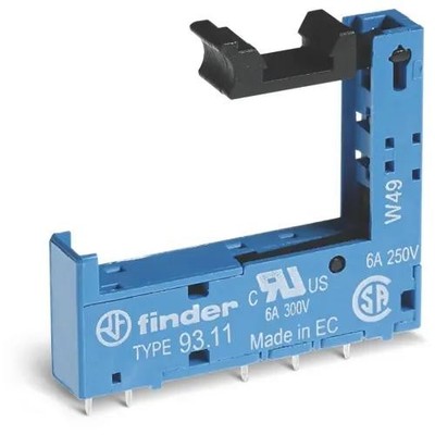 2PC FINDER 93.11 PCB socket, for 34.51/81 relay (blue)