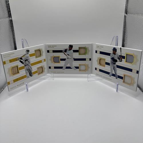 Paul Waner Tony Gwynn Reggie Jackson 2021 National Treasures Legends Booklet /25