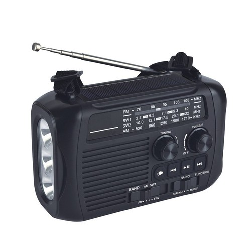 Solarradio mit LED Taschenlampe und SOS Funktion für Outdoor Abenteuer
