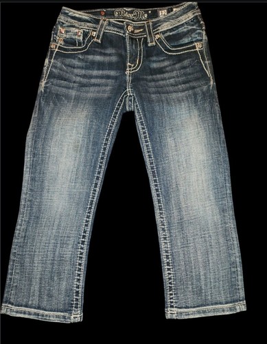 Miss Me Girls Cuffed Capris JK7151P2 Model Size 12