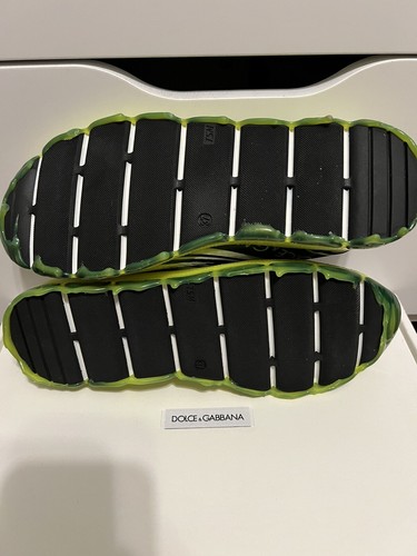 Dolce & Gabbana Sorrento Slip On Kids Sneakers Logo Neon/White/Black Size 37 - Picture 7 of 13