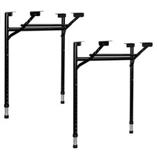 14" Adjustable Folding Table Legs Black Dog Grooming RV Poker  SOLID (Pkg./2)