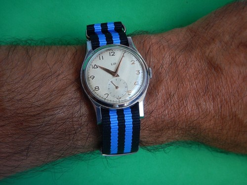 18 mm BRACELET OTAN MILITAIRE BLEU ET NOIR IDEAL DIVER LIP NAUTIC YEMA lip - Picture 12 of 13