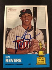 Ben Revere Phillies Signed Auto Autographed 2012 Topps Heritage SP Card #470 COA