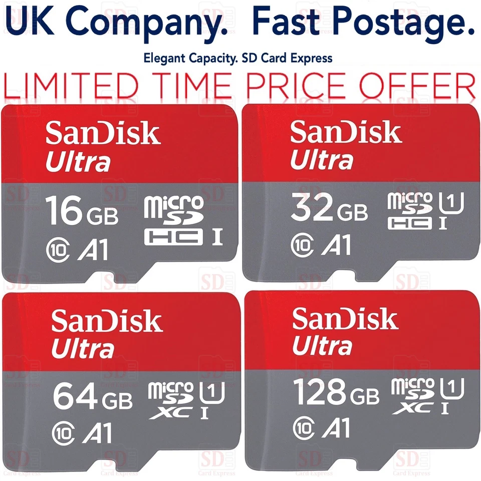 SanDisk Ultra Micro SD Memory Card Class 10 SDHC SDXC 32GB 64GB 128GB 256GB TF - Image 3 of 4