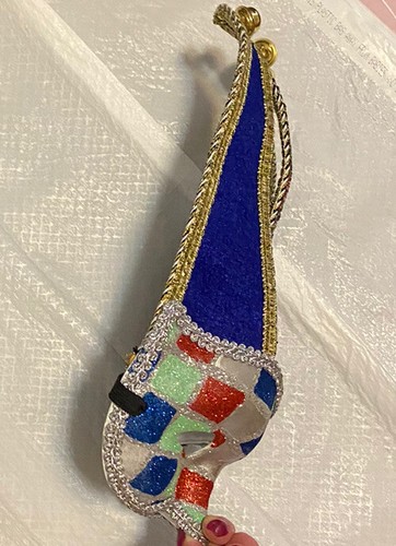 Masquerade Mask Silver Gold Carnival Venetian Jester Mask Mardi Gras Party Mask - Picture 12 of 12