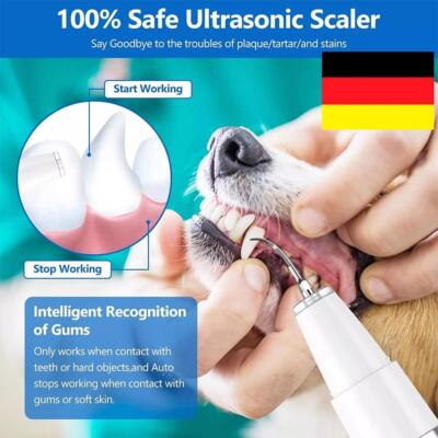 Petbank Zahnreiniger Ultraschall für Hund und Katze, Zahnreiniger für Haustiere, Zahnpflege Set, Zahnreinigung und Reinigungsset für Hunde Bekämpft