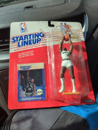 1988 David Greenwood San Antonio Spurs Kenner NBA Starting Lineup SLU 88 Carded - 第 1/15 張圖片