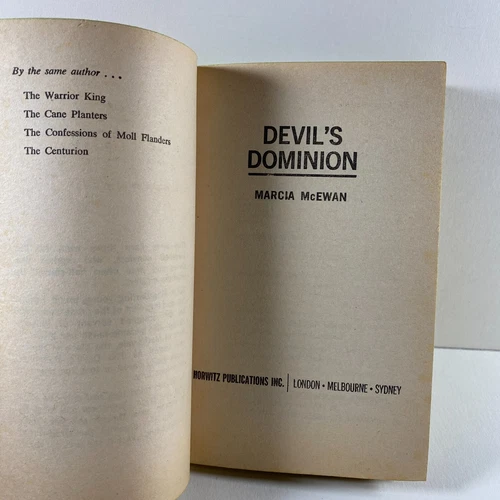 Devil's Dominion by Marcia McEwan Fiction book PB vintage Horwitz pulp 1966 - Picture 3 of 7