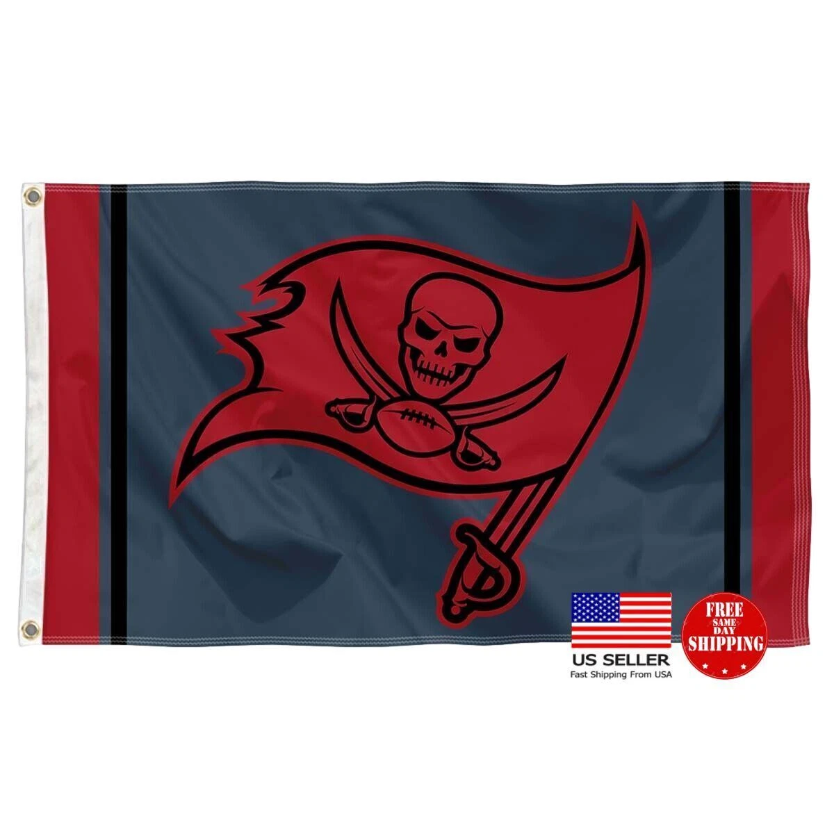 Buccs 3 X 5 FLAG 3X5 Banner Tampa Bay New Fast USA Grey Tampabay Buccs