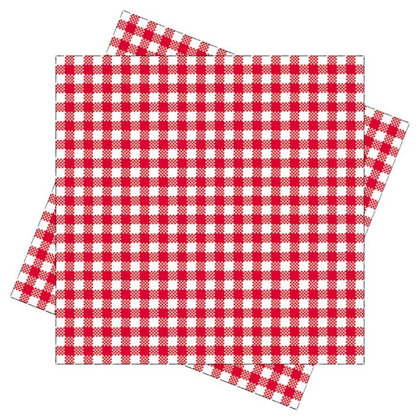 Servietten Kariert Rot Weiß Oktoberfest Geburtstag Deko 33 X 33 Cm 20Er Pack-image