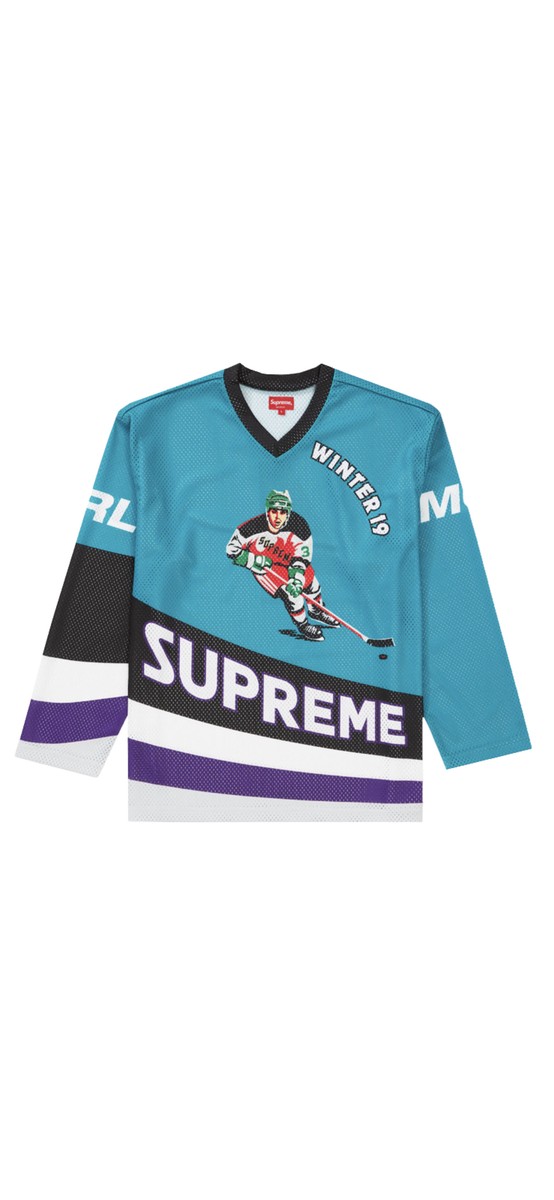 Supreme Crossover Hockey Jersey FW19 Size Small Teal Brand Supreme Crossover Hockey Jersey FW19 Size Small Teal Brand