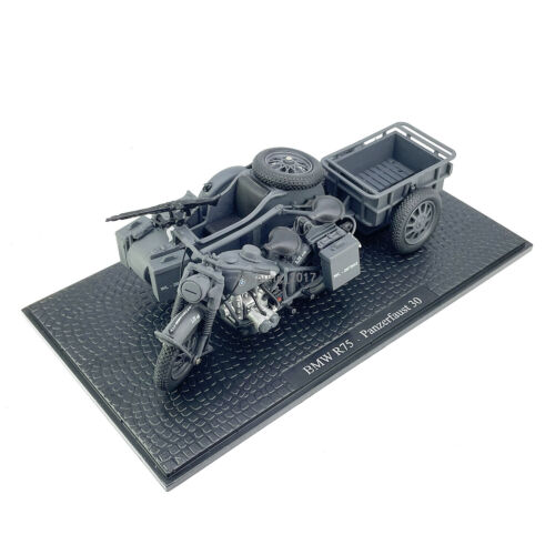 1:24 WWⅡ BMW R 75 Panzerfaust 30 1939-1945 Diecast Motorradmodell Schwarz - Bild 2 von 9