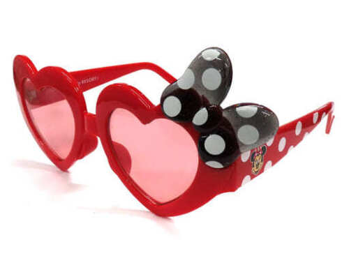 Accessories Non-Metallic Minnie Mouse Heart/Polka Dot/Red Sunglasses Disney Toky - Afbeelding 1 van 2