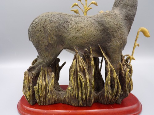 Scultura cervo coda bianca Danbury come nuova "Full Alert" di Bob Travers ricondizionata - Foto 7 di 11