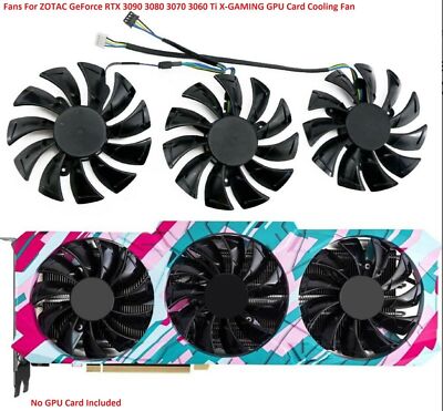 Fans For ZOTAC GeForce RTX 3090 3080 3070 3060 Ti X-GAMING GPU Card Cooling Fan 